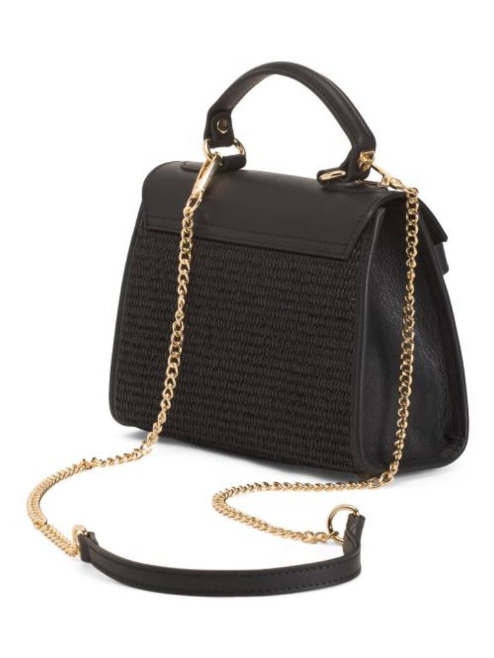 PRATESI Made In Italy Straw Flap Satchel - Picture 3 of 4